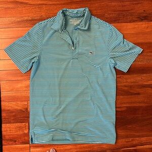 Vineyard Vines performance adult extra small polo in 2 shades of blue stripe